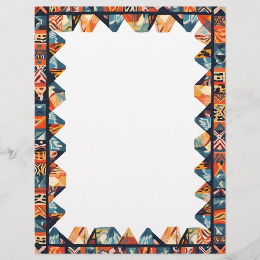 Geometrischer Farbrahmen Briefbogen (Vorderseite)