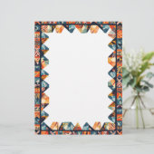 Geometrischer Farbrahmen Briefbogen (Stehend Vorderseite)