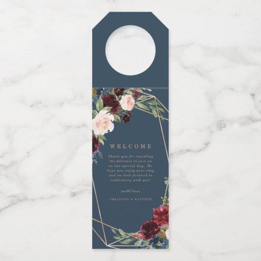 Geometrischer Flaschenanhänger (Vorderseite)