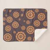 Geometrischer Floral-Serenity-Throw Sherpadecke (Vorderseite (Horizontal))