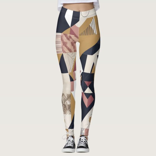 Geometrischer Fluss: Modernes Design der Leggings (Vorderseite)