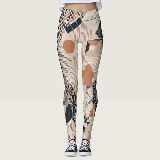 Geometrischer Fluss: Modernes Design der Leggings (Vorderseite)