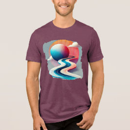 Geometrischer Fluss - T - Shirt für Abstraktes Mus