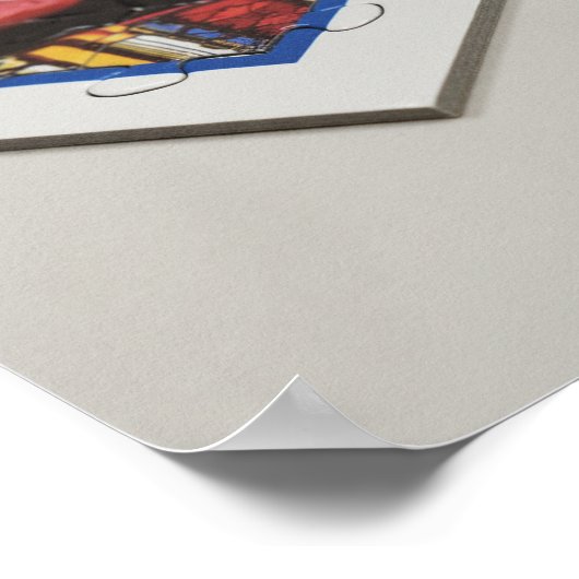 Geometrischer Fokus: Jigsaw Puzzle Border and Edge Poster (Ecke)