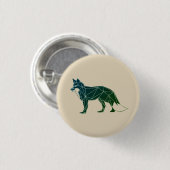 Geometrischer Foxy Knopf der Waldtier-| Feelin Button (Vorne & Hinten)
