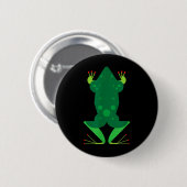 Geometrischer Frosch Minimalistisches Tier Grafik  Button (Vorne & Hinten)
