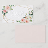 Geometrischer Frühling Romance Hashtag Karte (Vorne/Hinten)