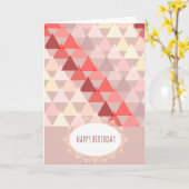 Geometrischer Geburtstag in Opal Karte (Gelbe Blume)