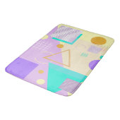 Geometrischer gelber Druck Badematte (Schrägansicht)