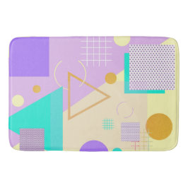 Geometrischer gelber Druck Badematte