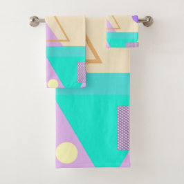 Geometrischer gelber Druck Badhandtuch Set