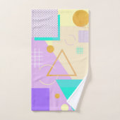 Geometrischer gelber Druck Badhandtuch Set (Handtuch)