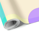 Geometrischer gelber Druck Geschenkpapier (Rolleneckpunkt)