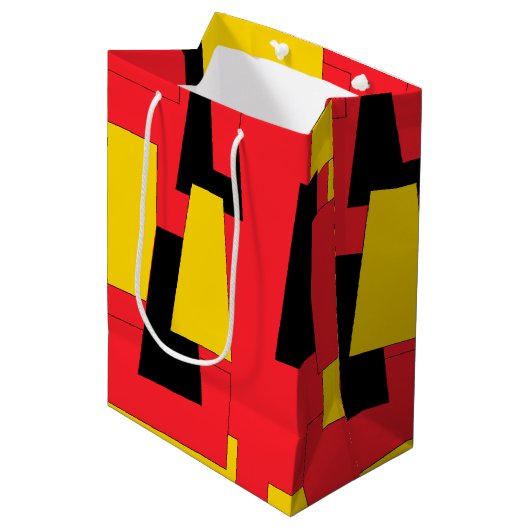 Geometrischer Genuss Mittlere Geschenktüte (Vorderseite Schrägansicht)