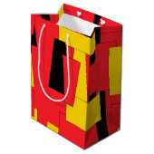 Geometrischer Genuss Mittlere Geschenktüte (Rückseite Schrägansicht)