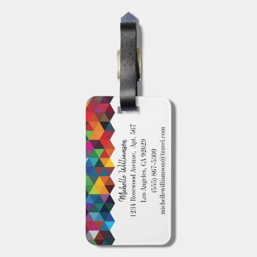 Geometrischer Gepäckanhänger (Rückseite vertikal)
