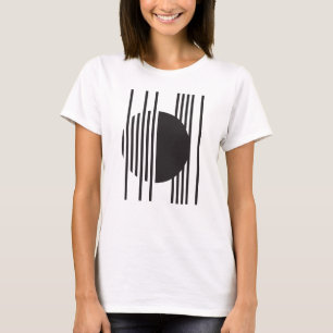 Geometrischer gestreifter Orbit T-Shirt