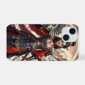 Geometrischer Glamour: Kühne Muster für Luxusräume iPhone 15 Hülle (Rückseite (Horizontal))