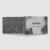 Geometrischer Glitzer aus Marmor Gästebuch (Voll)