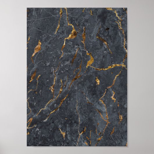 Geometrischer Glitzer aus Marmor Poster (Vorne)