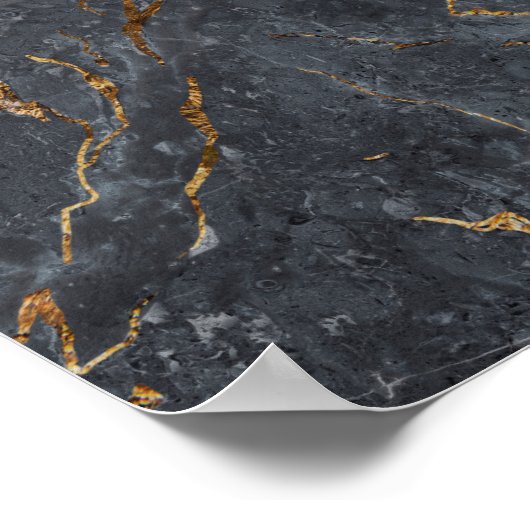 Geometrischer Glitzer aus Marmor Poster (Ecke)