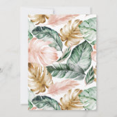 Geometrischer Glitzer-Rahmen-Hochzeiten von tropis Einladung (Rückseite)