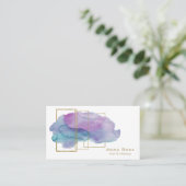 *~* geometrischer GoldChicmagentaroter lila Visitenkarte (Stehend Vorderseite)