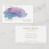 *~* geometrischer GoldChicmagentaroter lila Visitenkarte (Vorne/Hinten)