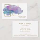 *~* geometrischer GoldChicmagentaroter lila Visitenkarte (Vorne/Hinten)