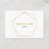 Geometrischer Goldeffekt Visitenkarte (Vorderseite)