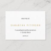 Geometrischer Goldeffekt Visitenkarte (Rückseite)