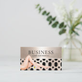 Geometrischer Goldsalon für den Laser Haarentfernu Visitenkarte (Stehend Vorderseite)