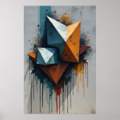 Geometrischer Graffiti-Splash Poster (Vorne)