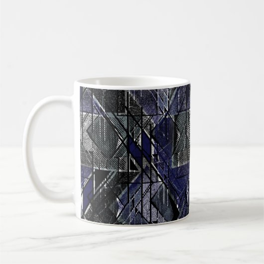 Geometrischer Grundierdruck Kaffeetasse (Links)
