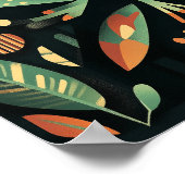 Geometrischer Grünfrosch Poster (Ecke)