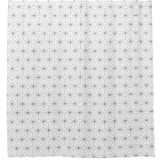 Geometrischer Hexagon-Duschvorhang Duschvorhang (Vorderseite)
