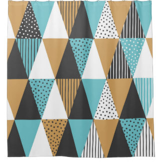 Geometrischer Hintergrund. Abstrakte Vintage Darst Duschvorhang