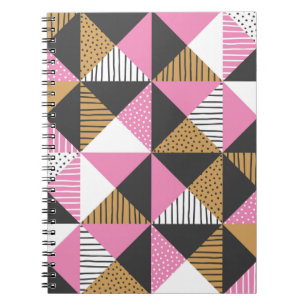 Geometrischer Hintergrund. Abstrakte Vintage Darst Notizblock