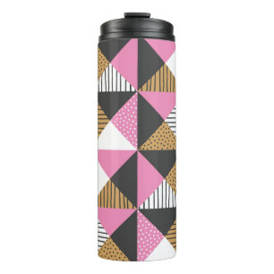 Geometrischer Hintergrund. Abstrakte Vintage Darst Thermosbecher