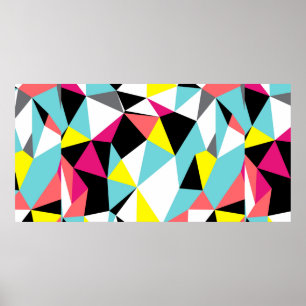 geometrischer Hintergrund für abstrakte Dreiecke Poster