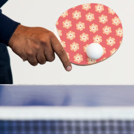 geometrischer Hintergrund für Blumenfeuer Tischtennis Schläger