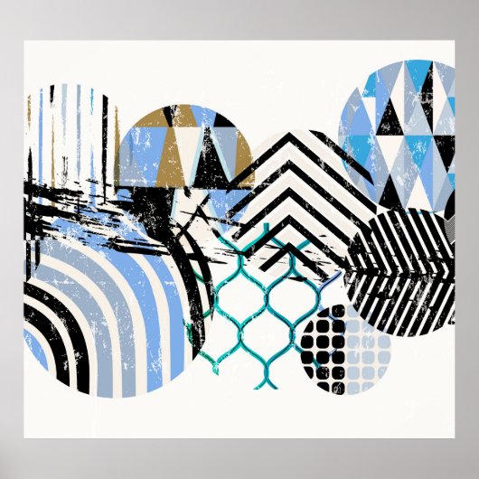 Geometrischer Hintergrund: Grunge Textur. Poster (Vorne)