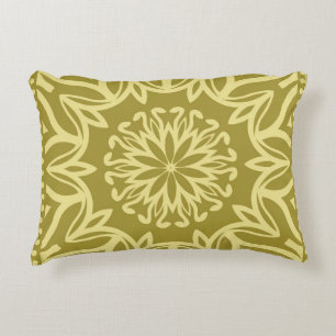 Geometrischer Hintergrund mit Blumen. Stammesethni Dekokissen