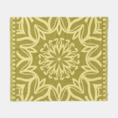 Geometrischer Hintergrund mit Blumen. Stammesethni Fleecedecke (Vorderseite (Horizontal))