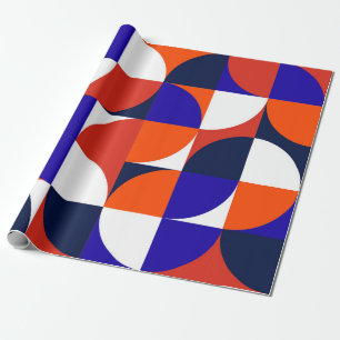 Geometrischer Hintergrund Moderne und lebendige Co Geschenkpapier