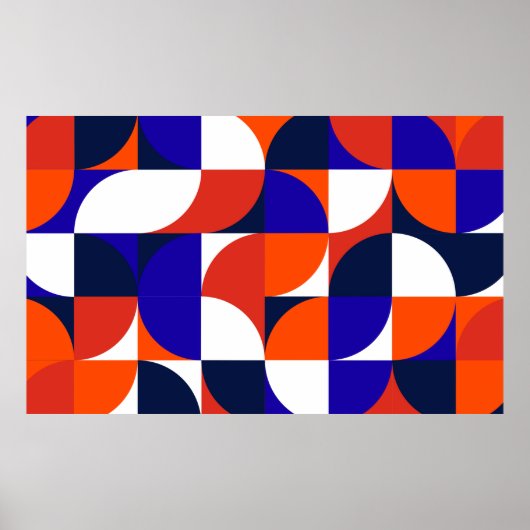 Geometrischer Hintergrund Moderne und lebendige Co Poster (Vorne)