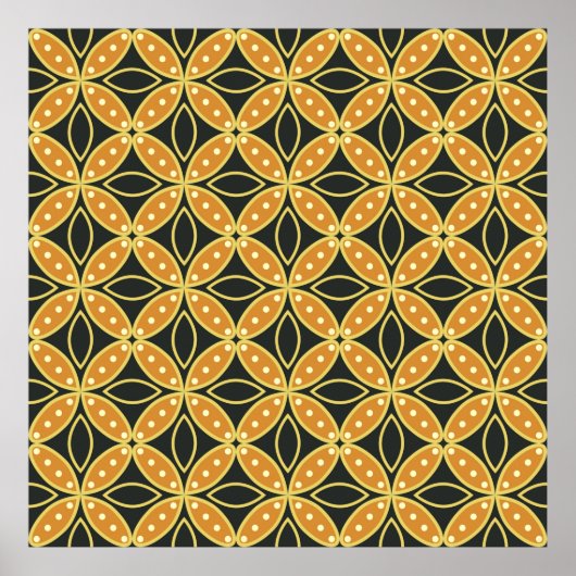 Geometrischer Hintergrund Nahtloses Muster. Batik Poster (Vorne)