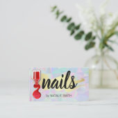 Geometrischer Hintergrund | Nail Polska Flasche Po Visitenkarte (Stehend Vorderseite)