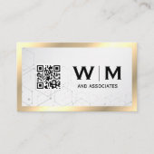 Geometrischer Hintergrund | QR CODE Visitenkarte (Vorderseite)