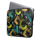 Geometrischer Hintergrund, Retro,90s,abstrakt,a Laptopschutzhülle (Vorderseite Links)